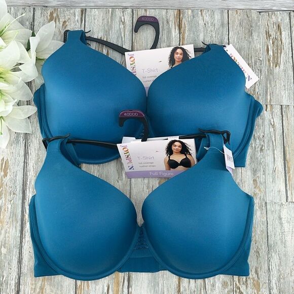 Women's Plus Underwire T-Shirt Bra 2-Pack Size 40DDD - Picture 1 of 6